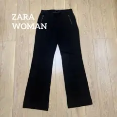 ZARA WOMAN フレアパンツ L ブラック 黒 ジッパーポケット トルコ製のサムネイル