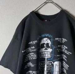 希少‼️90s SKULL スカル 骨 pushed 両面 サンダー 人体模型