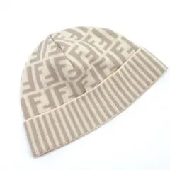 極美品✨FENDI フェンディ ズッカ ニット帽 ビーニー ウール 近年モデル