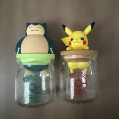 ポケモン ピカチュウ カビゴン 瓶 キャンディボトル 小物入れ 2点セット