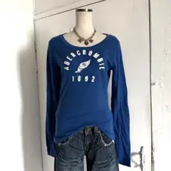 Abercrombie&Fitch アバクロ 長袖カットソー ロンT ロゴ入り