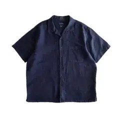 【希少】90s CLUB ROOM リネンコットン 半袖オープンカラーシャツのサムネイル