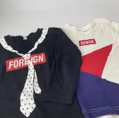 男の子　長袖　トップス　カットソー　セット　エドウィン　95