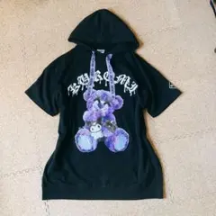KUROMI フード付き パーカー Mサイズ クロミ 紫 熊 地雷系