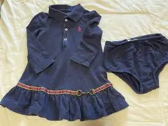 長袖ワンピース　12M 80サイズ　ラルフローレン