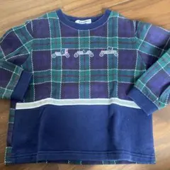 familiar チェック柄 トレーナー