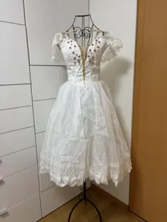 【リボン様専用】バレエ衣裳 大人用ロマンチックチュチュホワイトチュールレース