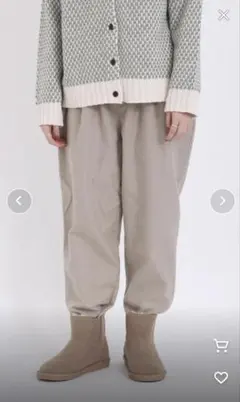 SM2 【帯電防止】ツイードライクギャザーテーパードパンツ★タグ付き