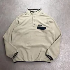 パタゴニアシンチラ スナップT プルオーバー フリースジャケット オートミール