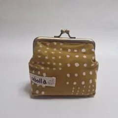 ハンドメイドがま口　布製ミニ財布