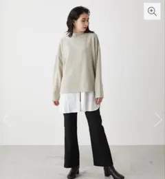 新品　タグ付き　アズールバイマウジー　レイヤード　カットソー　ニット