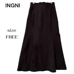 INGNI イング バックレースアップ マーメイドスカート ブラック フリー