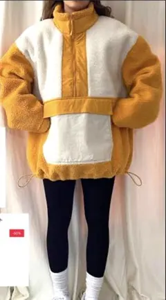 【H&M】オーバーサイズボアプルオーバージャケット