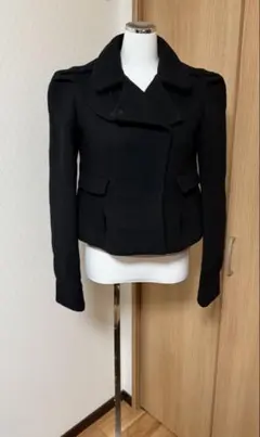 最終価格M iuMiu ブラック 短丈ウールジャケット 40