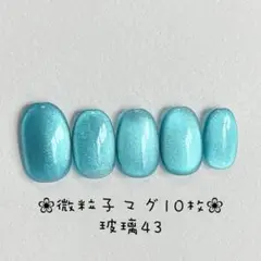 【即購入ok】マグネットネイルチップ　ショートオーバル　ニュアンス　玻璃43