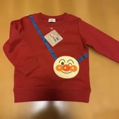アンパンマン ポシェット風トレーナー 赤　100cm