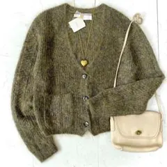 2023AW エンリカ　enrica スラブヤーンマルチボーダーカーディガン　黒 2023AW エンリカ enrica スラブヤーンマルチボーダーカーディガン 黒