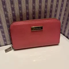 【FURLA 】ピンク レザー カード入れ キーケース