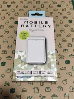 特価.新品.モバイルバッテリー5000mAh.オーム電機