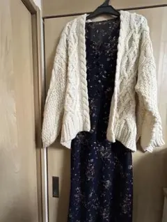 ウィルセレクション ケーブルカーディガン ワンピース セット