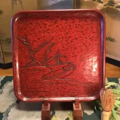 12角盆　高台　ソバン　李朝家具　お膳　茶盆　酒器盆　茶盤　漆 12角盆 高台 ソバン 李朝家具 お膳 茶盆 酒器盆 茶盤 漆