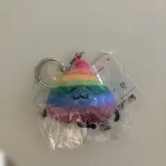えもじの子 LINEマスコット キーホルダー ぬいぐるみ　レインボーうんち