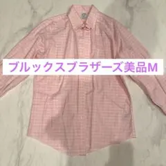 美品ブルックスブラザーズ M ノンアイロン！ピンクチェックのサムネイル