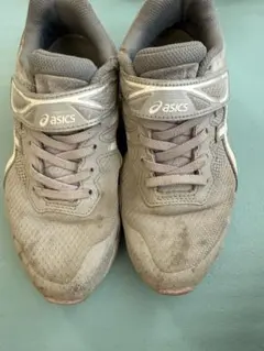 ASICS グレー/イエロー スニーカー　レーザービーム　22センチ
