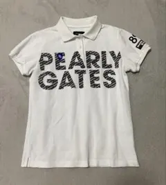 PEARLY GATES ポロシャツ ホワイト サイズ0 - メルカリ