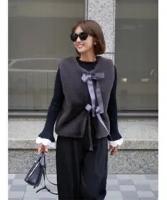 ヘヨン　heyon ballerina gilet ブラック　バレリーナジレ ヘヨン heyon ballerina gilet ブラック バレリーナジレ HYEON