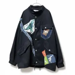 恐竜モチーフ 古着リメイクジャケット