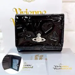 【新作✨️】柄付き Vivienne Westwood 3つ折り財布 エナメル