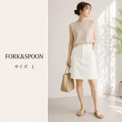 ⚫︎ FORK & SPOON アーバンリサーチ 膝丈スカート S ホワイトのサムネイル
