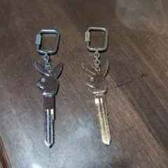 プレイボーイ　PLAY BOY　ブランクキー　キーホルダーゴールド、シルバー2本