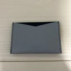 【新品】FOSSIL フォッシル 本革 カードケース パスケース ブルーグレー