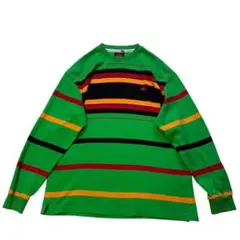 CANTERBURY マルチボーダー ロンT L 黄緑 黒 赤 黄色のサムネイル