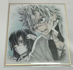 鬼滅の刃 柱合会議蝶屋敷編 複製ミニ色紙不死川実弥 伊黒小芭内