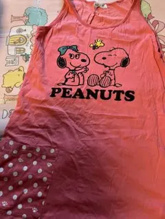 PEANUTS スヌーピー ノースリーブワンピース L