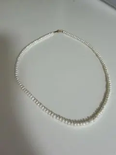 K18本真珠ネックレス 半円パールトップ 40cm 淡水パール - メルカリ