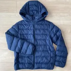 美品　UNIQLO ユニクロ　ダウンジャケット　ネイビー　160
