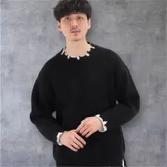 【B.C STOCK × POUPELLE ニットセーター】 ブラック