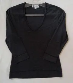 MICHEL KLEIN ダークグレー Vネック 七分袖