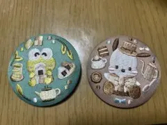 サンリオ 刺繍缶バッジ ポチャッコ けろけろけろっぴ
