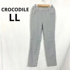 クロコダイル▶スラックス LL グレー ウエストゴム カジュアル 着回し◎ 通勤のサムネイル