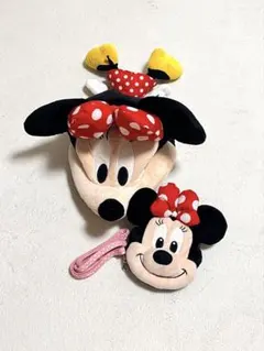 ディズニー　ミニー　ファンキャップ　被り物　帽子　パスケース　ポシェット　セット