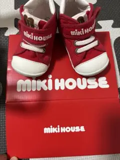ミキハウス 赤 ファーストシューズ