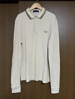 FRED PERRY ティップライン 長袖ポロシャツ ベージュのサムネイル