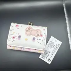 ハローキティ 50周年記念 がま口 三つ折り財布 산리오