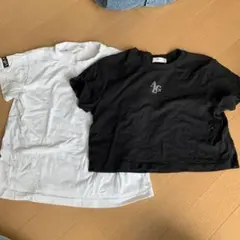 白黒クロップドTシャツセット