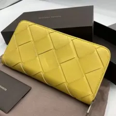 ！極美品！　ボッテガヴェネタ　長財布　レザー　黄色　付属完備　165